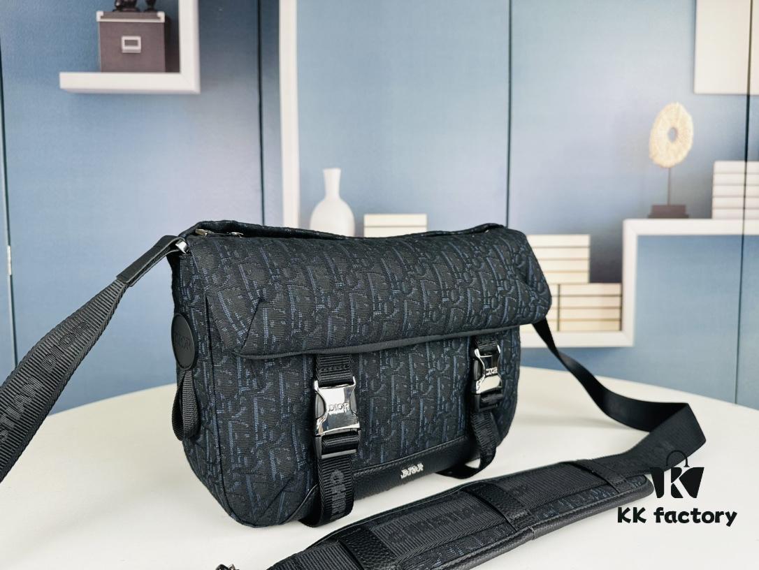 69309c086e68136f4d9aaf69 Dior Explorer Bag in Black Jacquard with Oblique Pattern, Model No. 9012