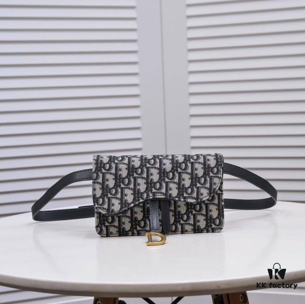 Dior Oblique Saddle Waist Bag with Box - New Canvas Fireworks Design
