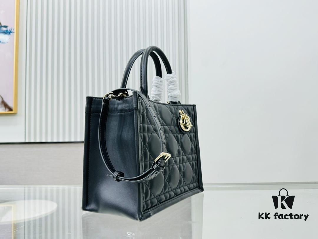 Black Calfskin Dior New Tote