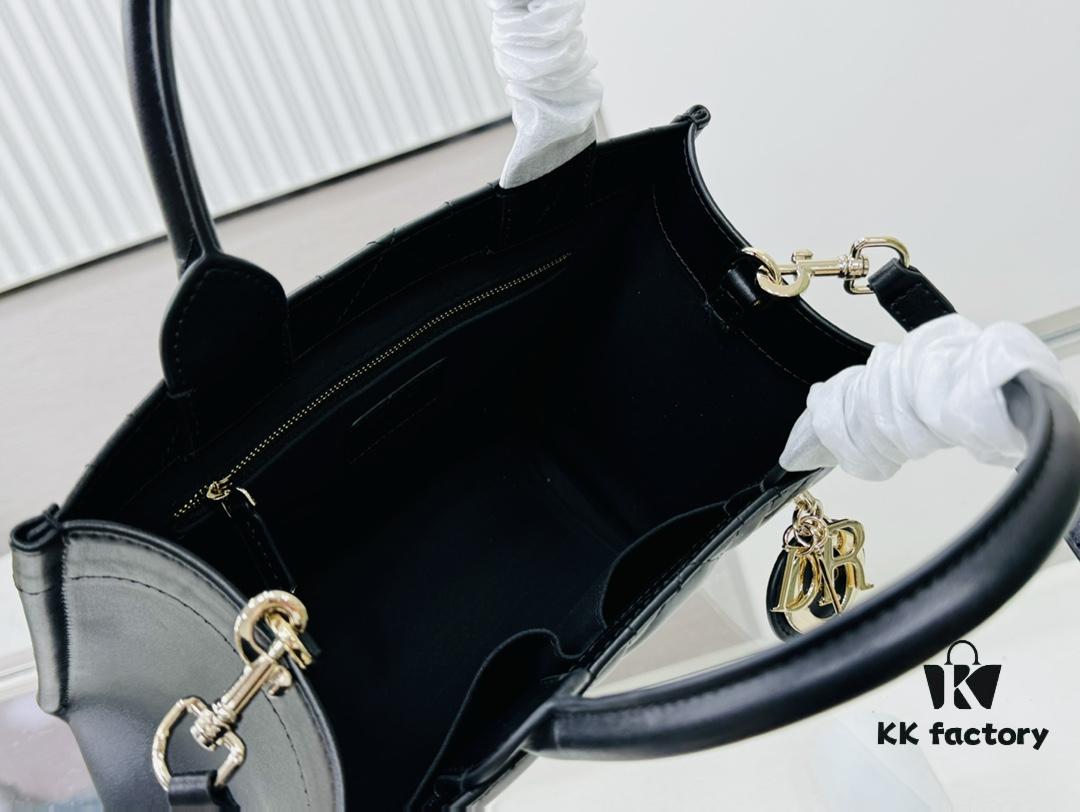 Black Calfskin Dior New Tote