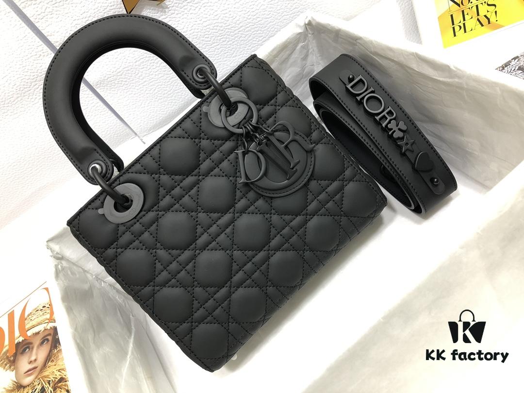 69309c526e68136f4d9ab00d Lady Dior My Four-Compartment Matte Cannage Badge Bag