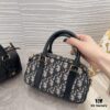 69309c686e68136f4d9ab036 New Arrival in Stock!! Dior Top Quality D-Vibe Bowling Mini Bag in Blue Oblique Print