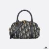 69309c696e68136f4d9ab037 New Arrival in Stock!! Dior Top Quality D-Vibe Bowling Mini Bag in Blue Oblique Print