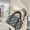 69309c6d6e68136f4d9ab03c New Arrival in Stock!! Dior Top Quality D-Vibe Bowling Mini Bag in Blue Oblique Print