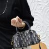 69309c6d6e68136f4d9ab03d New Arrival in Stock!! Dior Top Quality D-Vibe Bowling Mini Bag in Blue Oblique Print