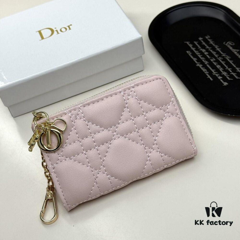 69309cac6e68136f4d9ab0a4 Dior 4778 Small Leather Pouch in Black and Pink