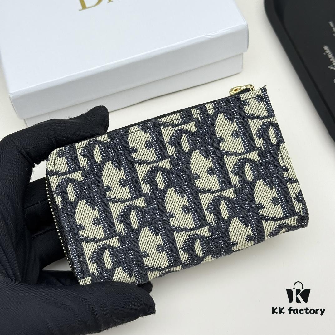 69309cb26e68136f4d9ab0ae Dior 4779 Black and Burgundy Oblique Jacquard Canvas Wallet