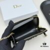 69309cb36e68136f4d9ab0b2 Dior 4779 Black and Burgundy Oblique Jacquard Canvas Wallet
