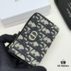 69309cb46e68136f4d9ab0b7 Dior 4779 Black and Burgundy Oblique Jacquard Canvas Wallet