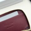 69309cb96e68136f4d9ab0c0 Dior 4779 Black and Burgundy Oblique Jacquard Canvas Wallet with Blue Calfskin Details