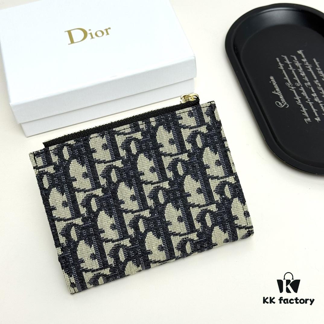 69309cb96e68136f4d9ab0c1 Dior 796 Black and Burgundy Mini Wallet