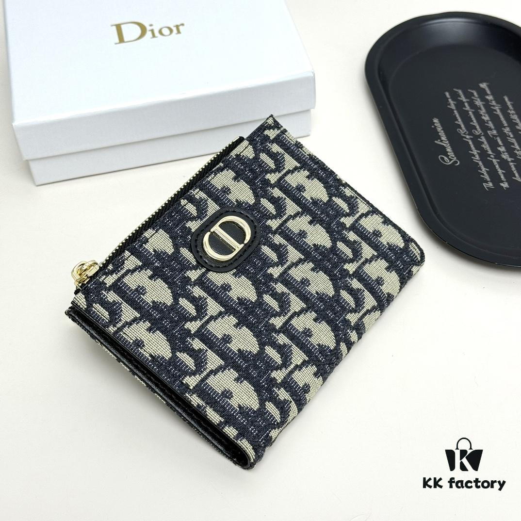 69309cb96e68136f4d9ab0c2 Dior 796 Black and Burgundy Mini Wallet