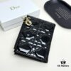 Dior 797 Black and Burgundy Small Leather Wallet