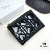 Dior 797 Black and Burgundy Small Leather Wallet
