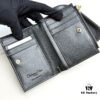 Dior 797 Black and Burgundy Small Leather Wallet