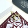 69309cc76e68136f4d9ab0dd Dior 797 Black and Burgundy Small Leather Wallet