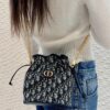 69309cde6e68136f4d9ab102 Dior Jolie Bucket Bag in Black Calfskin with Cannage Stitching, 2025 New Arrival
