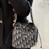 69309ce16e68136f4d9ab10a Dior Jolie Bucket Bag in Black Calfskin with Cannage Stitching, 2025 New Arrival