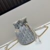 69309ce46e68136f4d9ab10c Dior Jolie Bucket Bag in Black Calfskin with Cannage Stitching, 2025 New Arrival