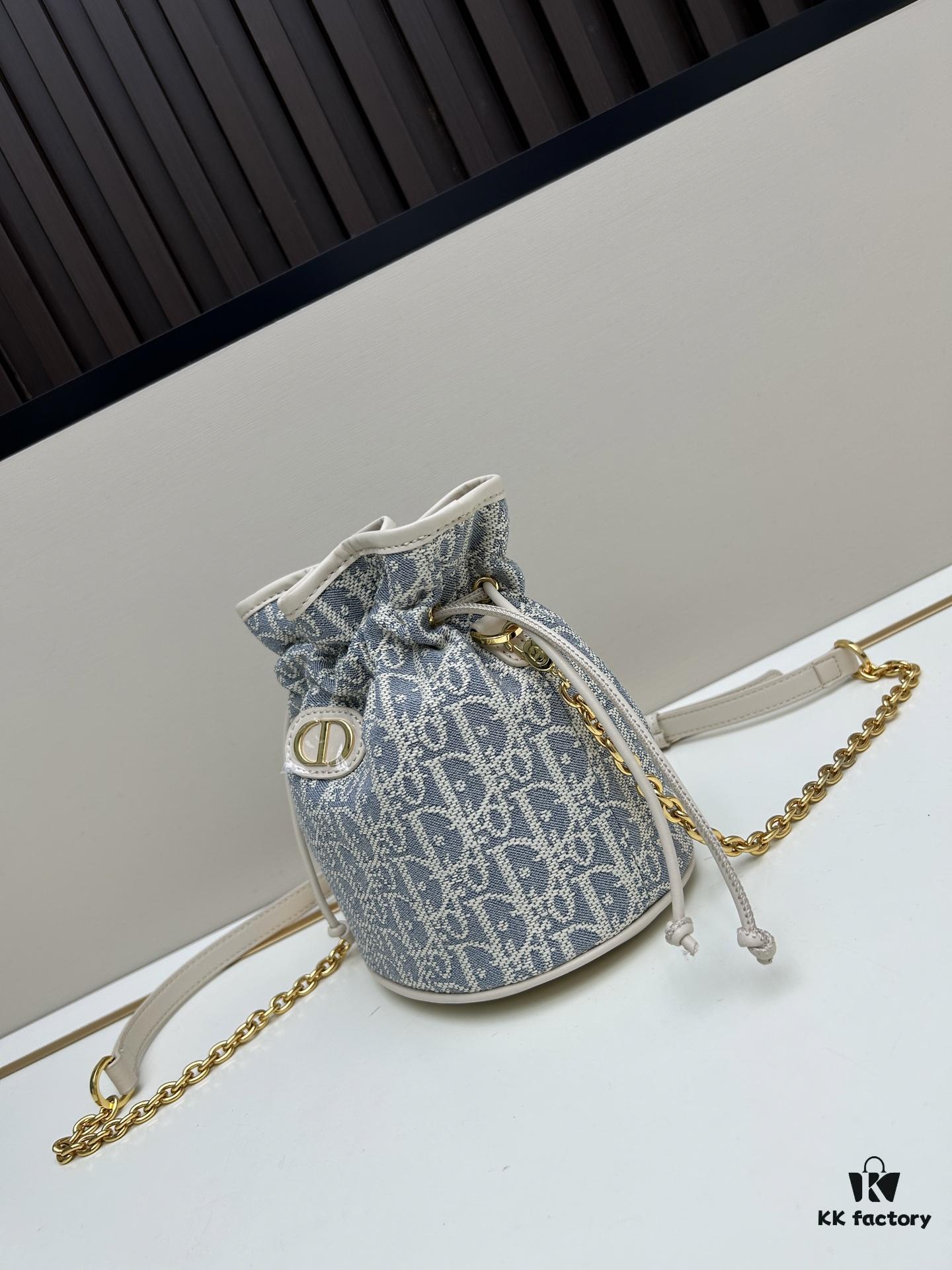 69309ce46e68136f4d9ab10c Dior Jolie Bucket Bag in Black Calfskin with Cannage Stitching, 2025 New Arrival