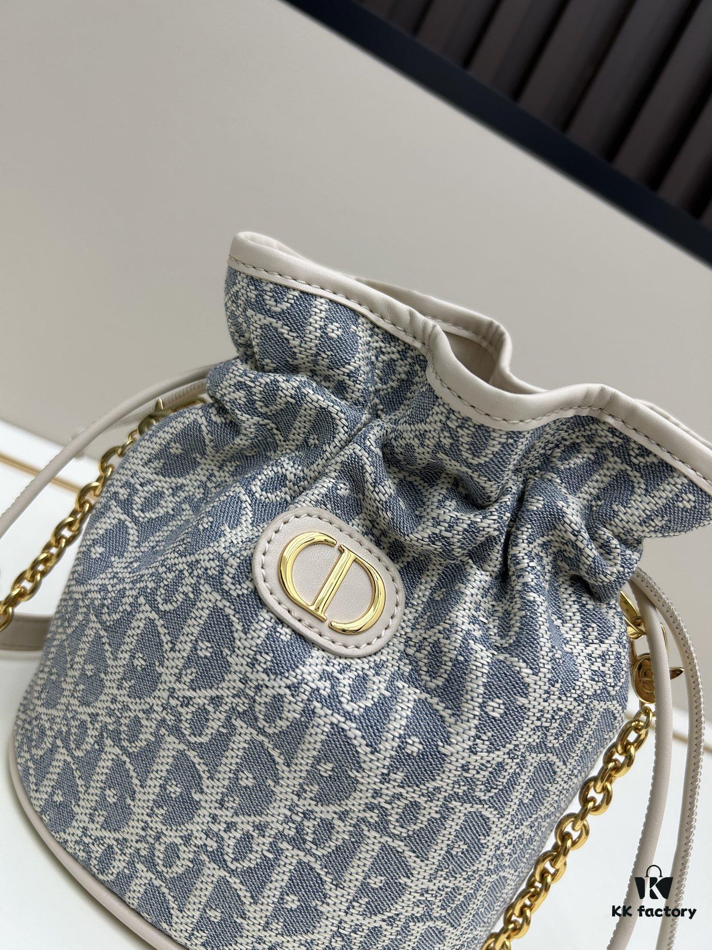 69309ce56e68136f4d9ab10e Dior Jolie Bucket Bag in Black Calfskin with Cannage Stitching, 2025 New Arrival