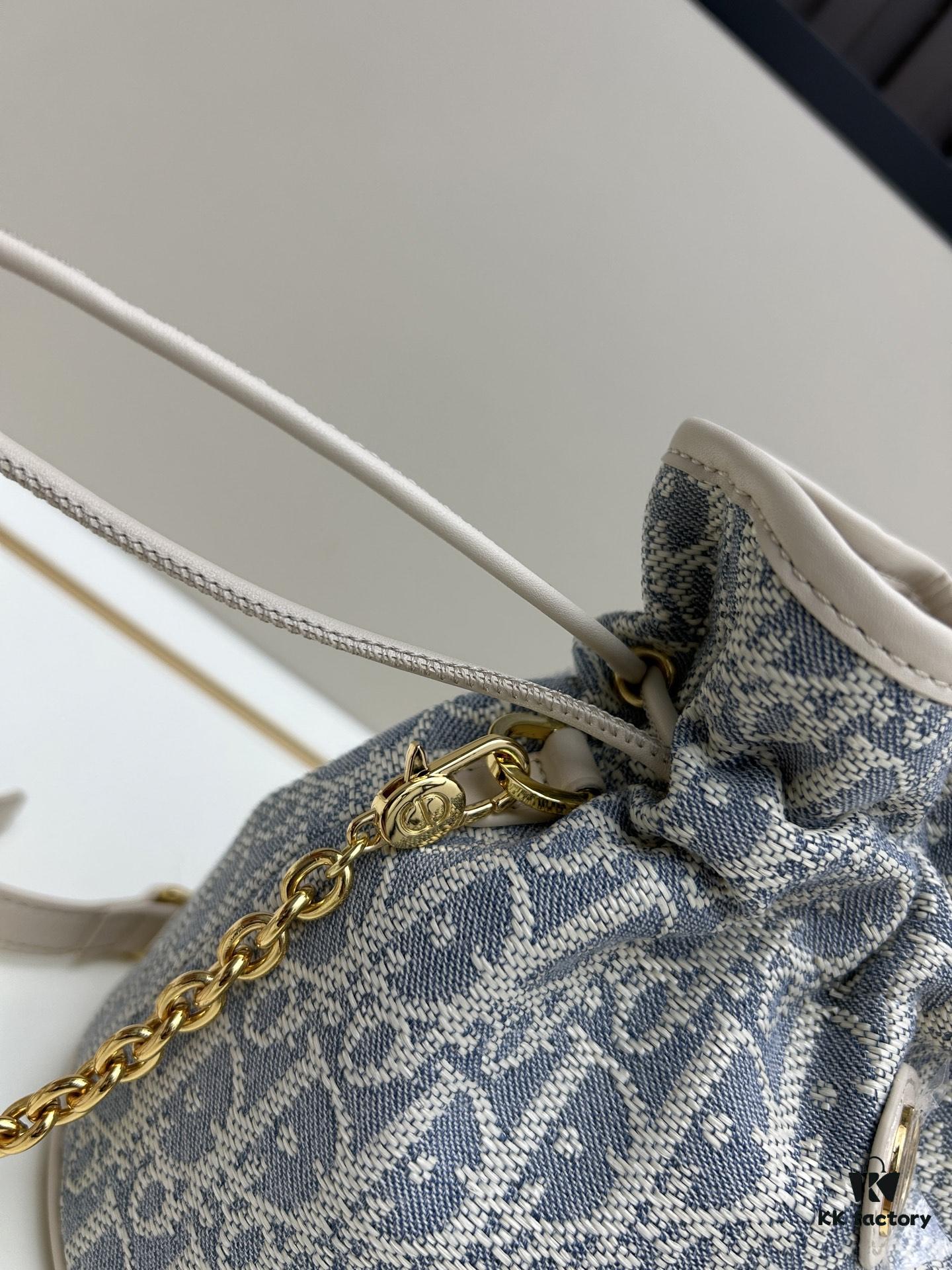 69309ce66e68136f4d9ab10f Dior Jolie Bucket Bag in Black Calfskin with Cannage Stitching, 2025 New Arrival