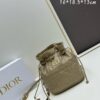69309ced6e68136f4d9ab11c Dior Jolie Bucket Bag in Black Calfskin with Cannage Stitching, 2025 New Arrival
