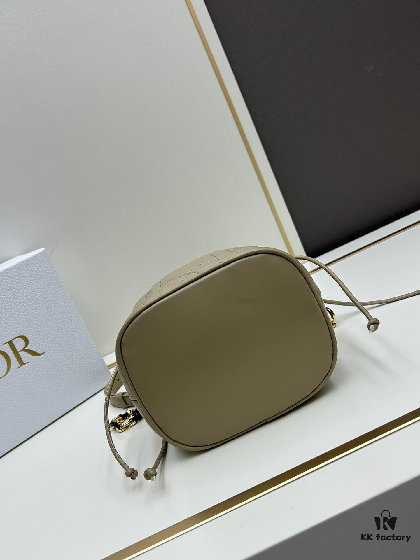 69309cef6e68136f4d9ab121 Dior Jolie Bucket Bag in Black Calfskin with Cannage Stitching, 2025 New Arrival