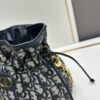 69309cf36e68136f4d9ab127 Dior Jolie Bucket Bag in Black Calfskin with Cannage Stitching, 2025 New Arrival
