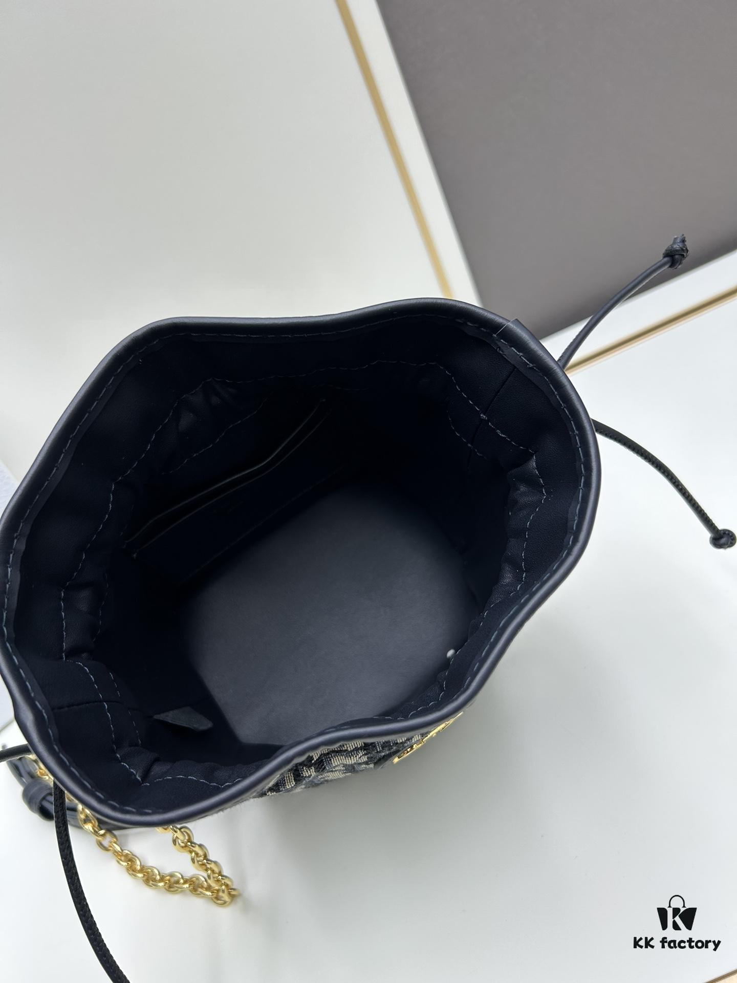 69309cf36e68136f4d9ab128 Dior Jolie Bucket Bag in Black Calfskin with Cannage Stitching, 2025 New Arrival