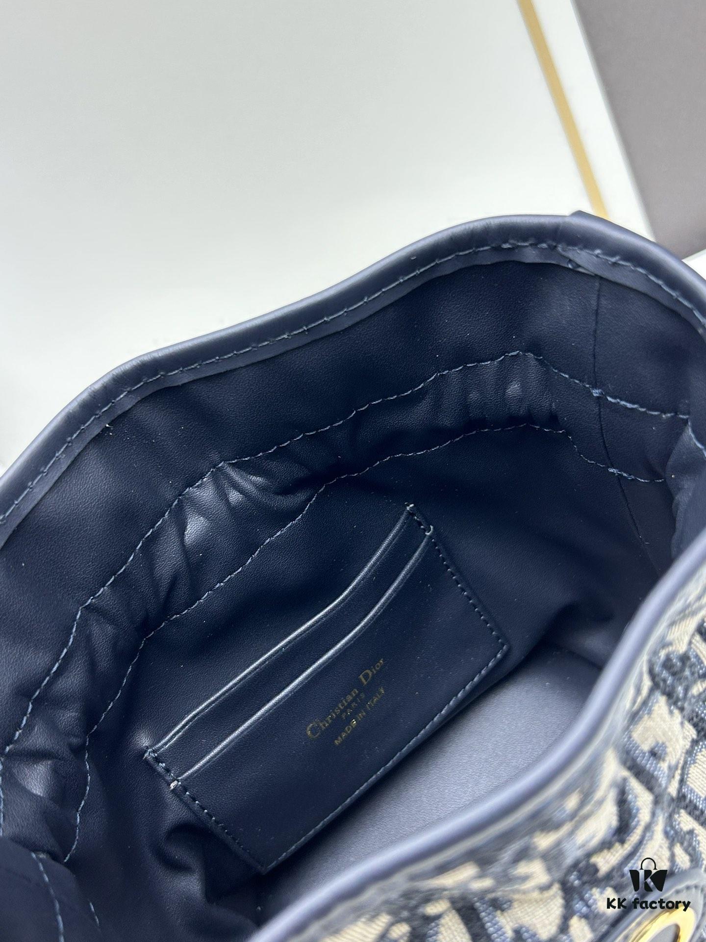 69309cf46e68136f4d9ab12a Dior Jolie Bucket Bag in Black Calfskin with Cannage Stitching, 2025 New Arrival