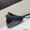 69309d0c6e68136f4d9ab152 Saddle Bag with Modern Structure in Beige and Black Oblique Print