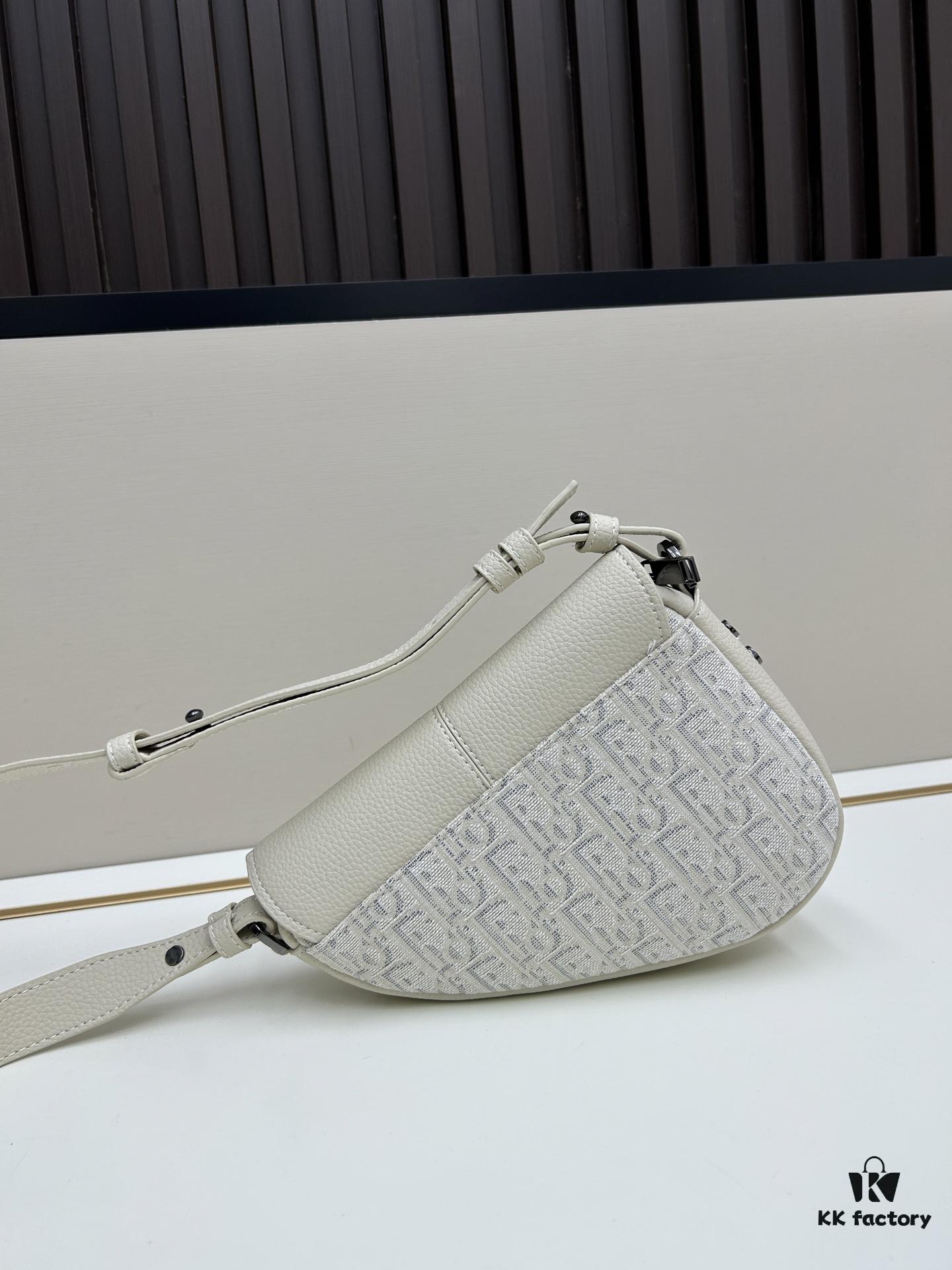 69309d176e68136f4d9ab163 Saddle Bag Reimagined with Modern Structure in Beige and Black Oblique Print