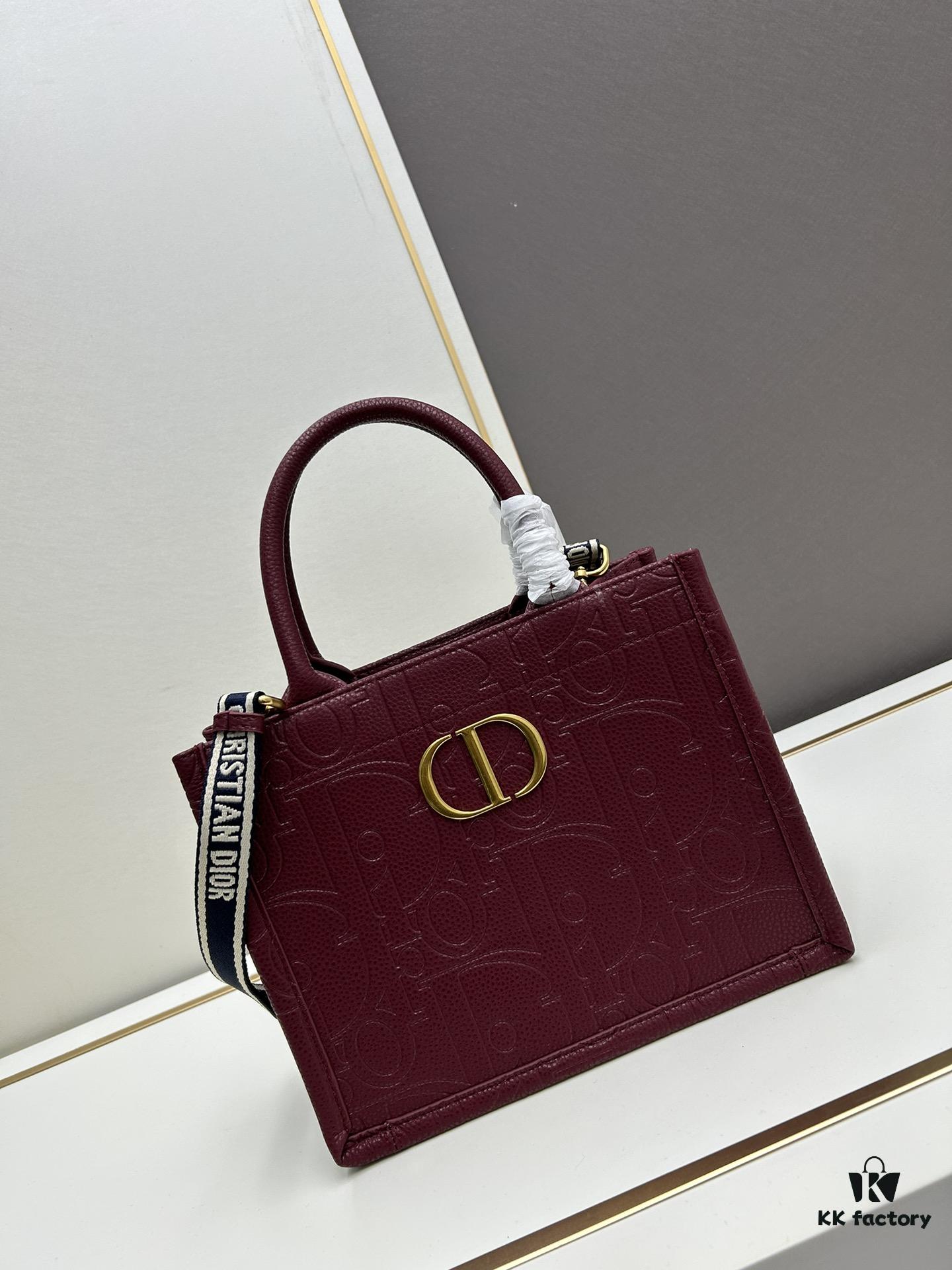 69309d6e6e68136f4d9ab1ed Dior High-Quality New Arrival Fall/Winter Small Book Tote Bag, Full Leather Embossed Design