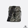 Dior Hit The Road Black Oblique Print Vertical Messenger Bag