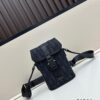 Dior Hit The Road Vertical Flap Messenger Bag in Black Oblique Print Fabric