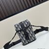 69309d866e68136f4d9ab212 Dior Hit The Road Summer 2025 Men's Vertical Flip Messenger Bag in Black Oblique Print