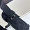 Dior Hit The Road Vertical Flap Messenger Bag in Black Oblique Print Fabric