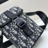 69309d8d6e68136f4d9ab21a Dior Hit The Road Summer 2025 Men's Vertical Flip Messenger Bag in Black Oblique Print