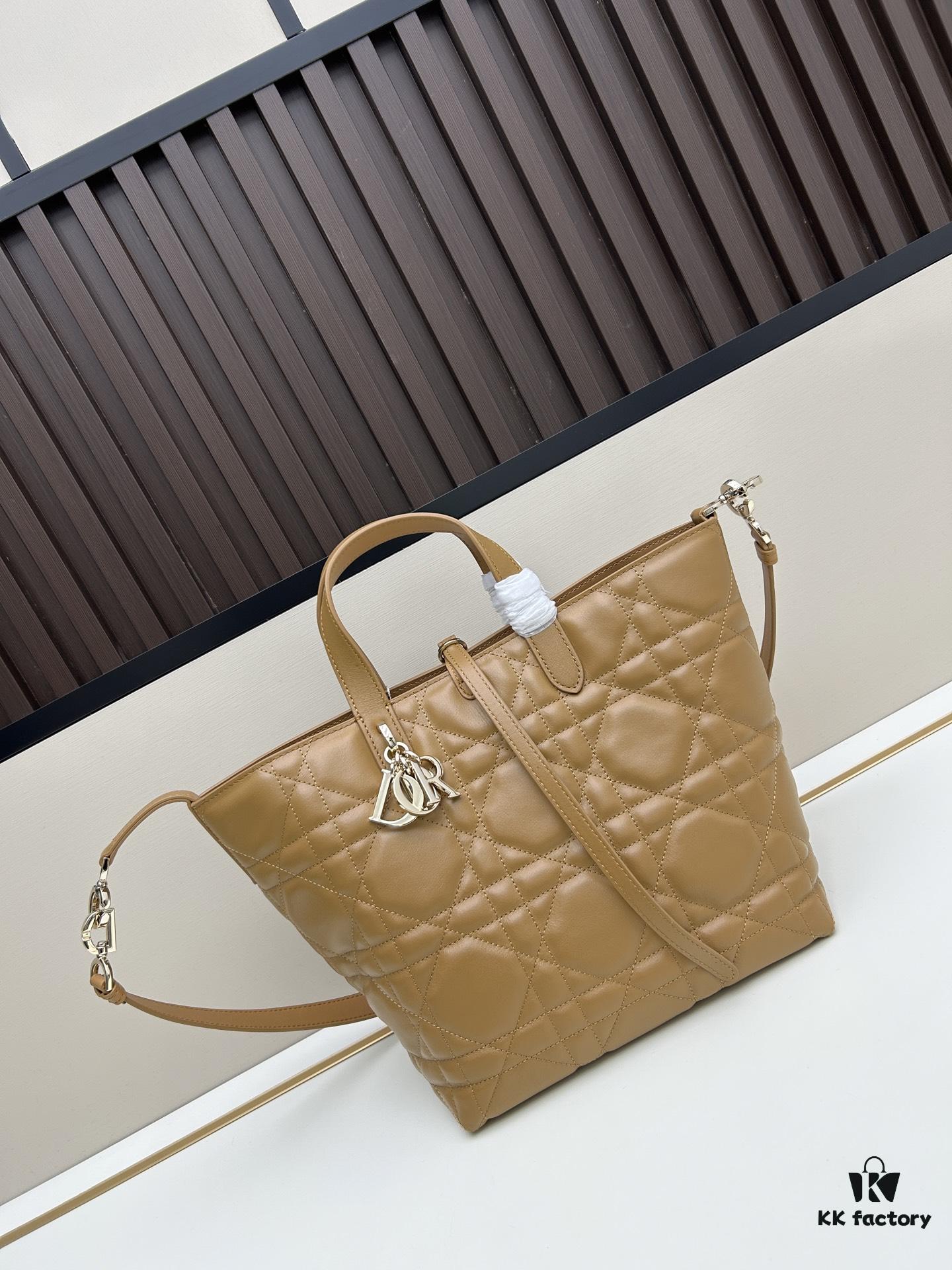 69309dad6e68136f4d9ab248 Medium and Small Dior Toujours Vertical Handbag in First-Layer Calfskin with Large Cannage Stitching