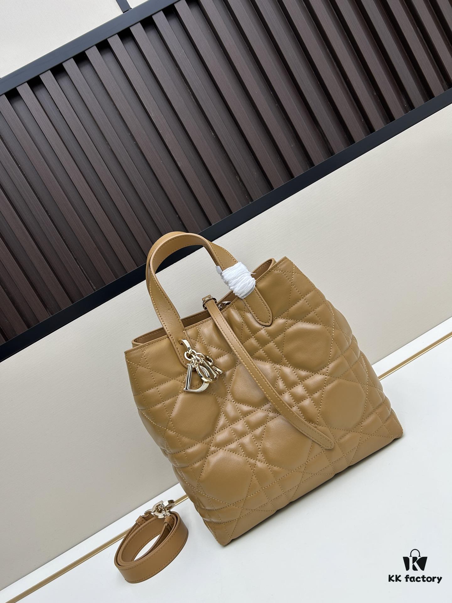 69309daf6e68136f4d9ab24a Medium and Small Dior Toujours Vertical Handbag in First-Layer Calfskin with Large Cannage Stitching