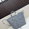 69309db26e68136f4d9ab250 Dior Toujours Medium and Small Vertical Handbag in Claret Beige Calfskin Leather with Cannage Stitching