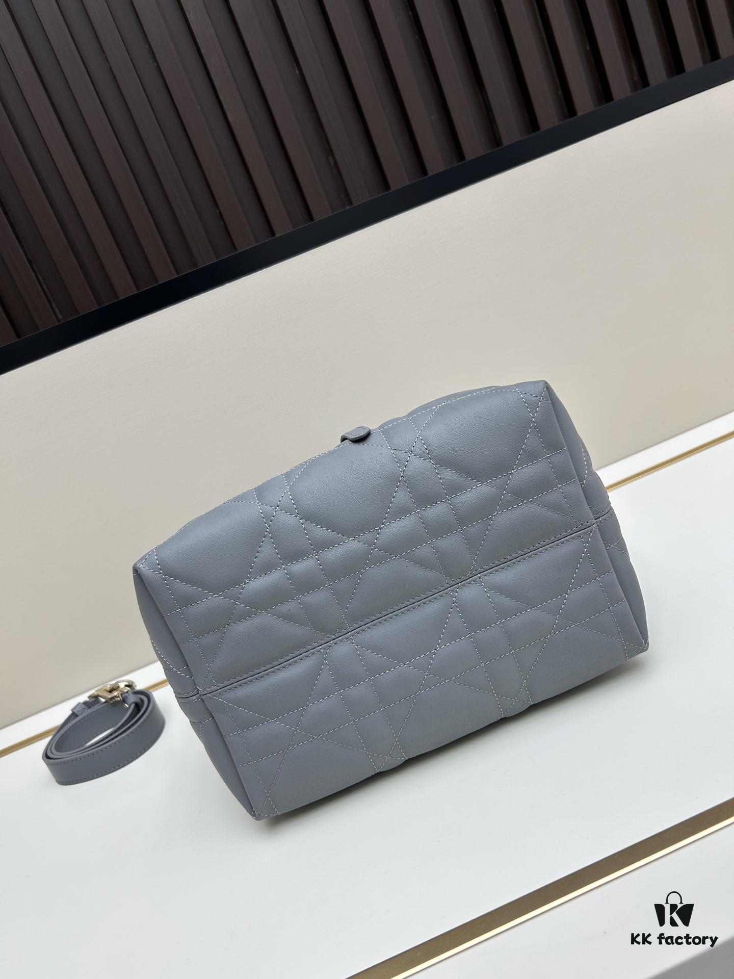 69309db86e68136f4d9ab259 Dior Toujours Medium and Small Vertical Handbag in Claret Beige Calfskin Leather with Cannage Stitching