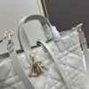 Medium and Small Dior Toujours Vertical Handbag in First-Layer Calfskin with Large Quilting