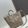 69309dc16e68136f4d9ab26b Medium and Small Dior Toujours Vertical Handbag in Soft Raspberry Beige Calfskin with Cannage Stitching
