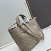 69309dc26e68136f4d9ab26c Medium and Small Dior Toujours Vertical Handbag in Soft Raspberry Beige Calfskin with Cannage Stitching