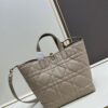 69309dc36e68136f4d9ab26d Medium and Small Dior Toujours Vertical Handbag in Soft Raspberry Beige Calfskin with Cannage Stitching
