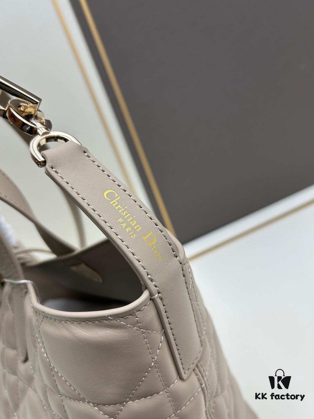 69309dc36e68136f4d9ab26e Medium and Small Dior Toujours Vertical Handbag in Soft Raspberry Beige Calfskin with Cannage Stitching