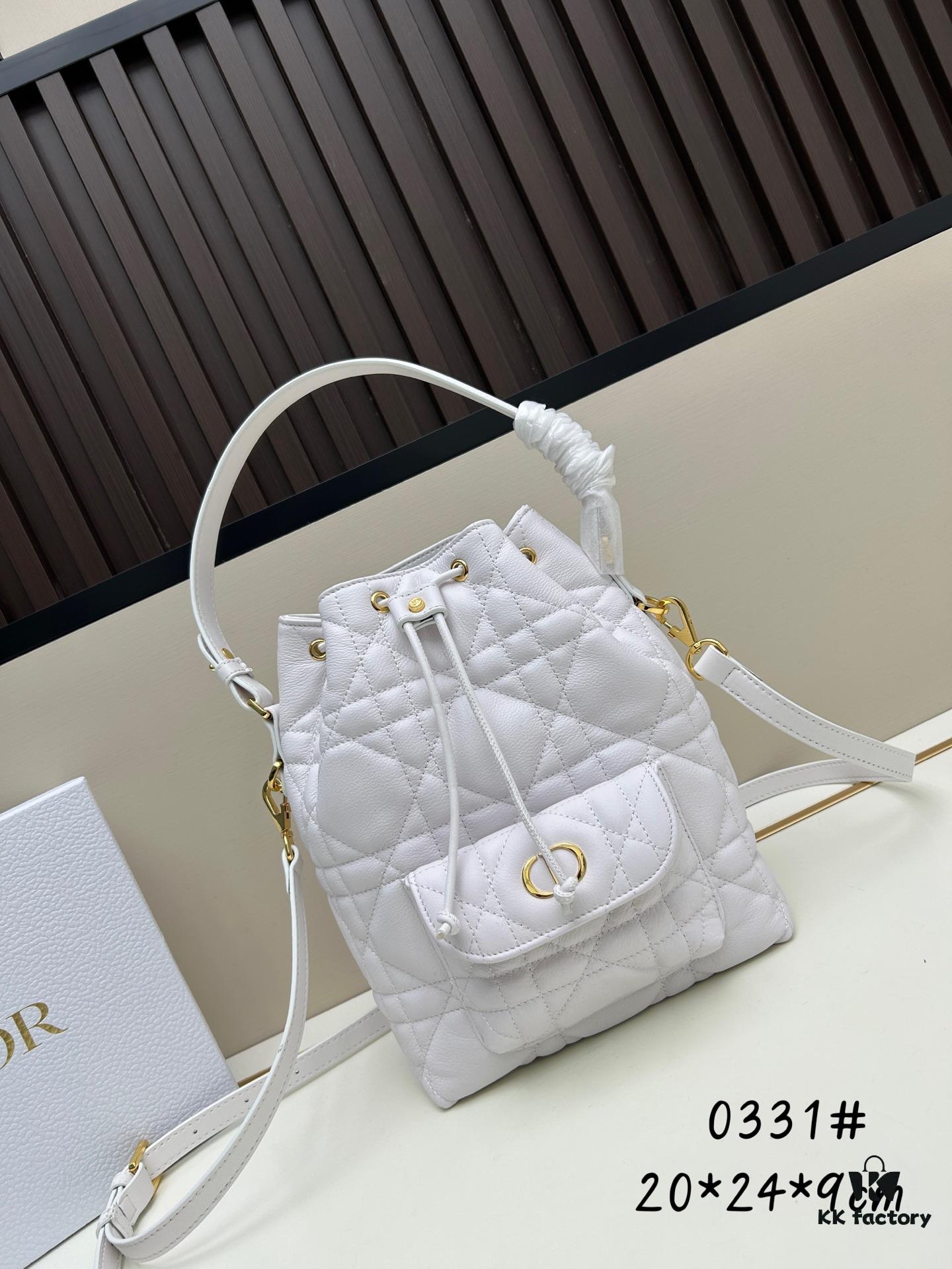 69309dd56e68136f4d9ab287 Dior Caro Large Bucket Bag in Black Lambskin