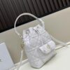 69309de26e68136f4d9ab29a Dior Caro Large Bucket Bag in Black Lambskin